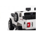 Elektrické autíčko Jeep HL 1668 4x4 - nelakované - biele